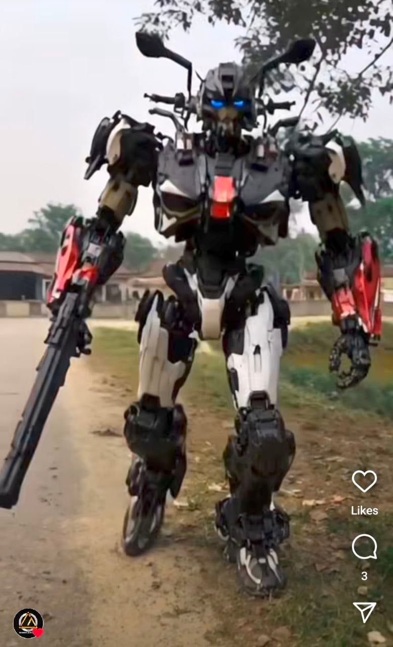 Bike To Robot Ai Video Editing