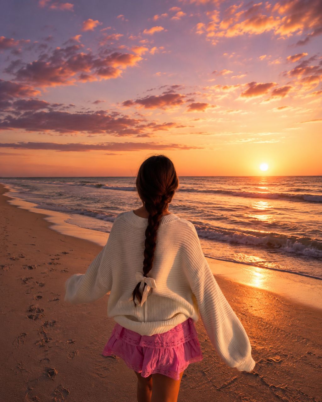 Trending Cinematic Beach Portrait Photo Prompt
