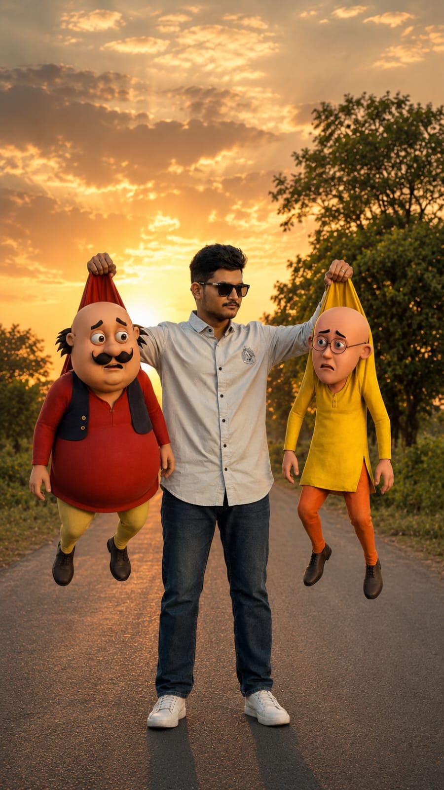 Motu Patlu Funny Ai Video Photo/Video Prompt
