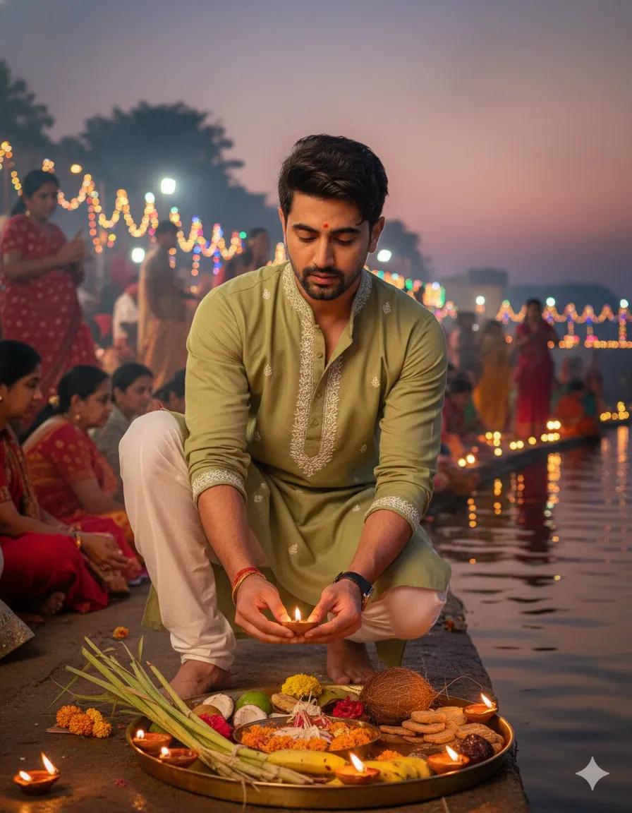 Gemini Chhath Puja Photo Prompts For Boys, Girls and Couple