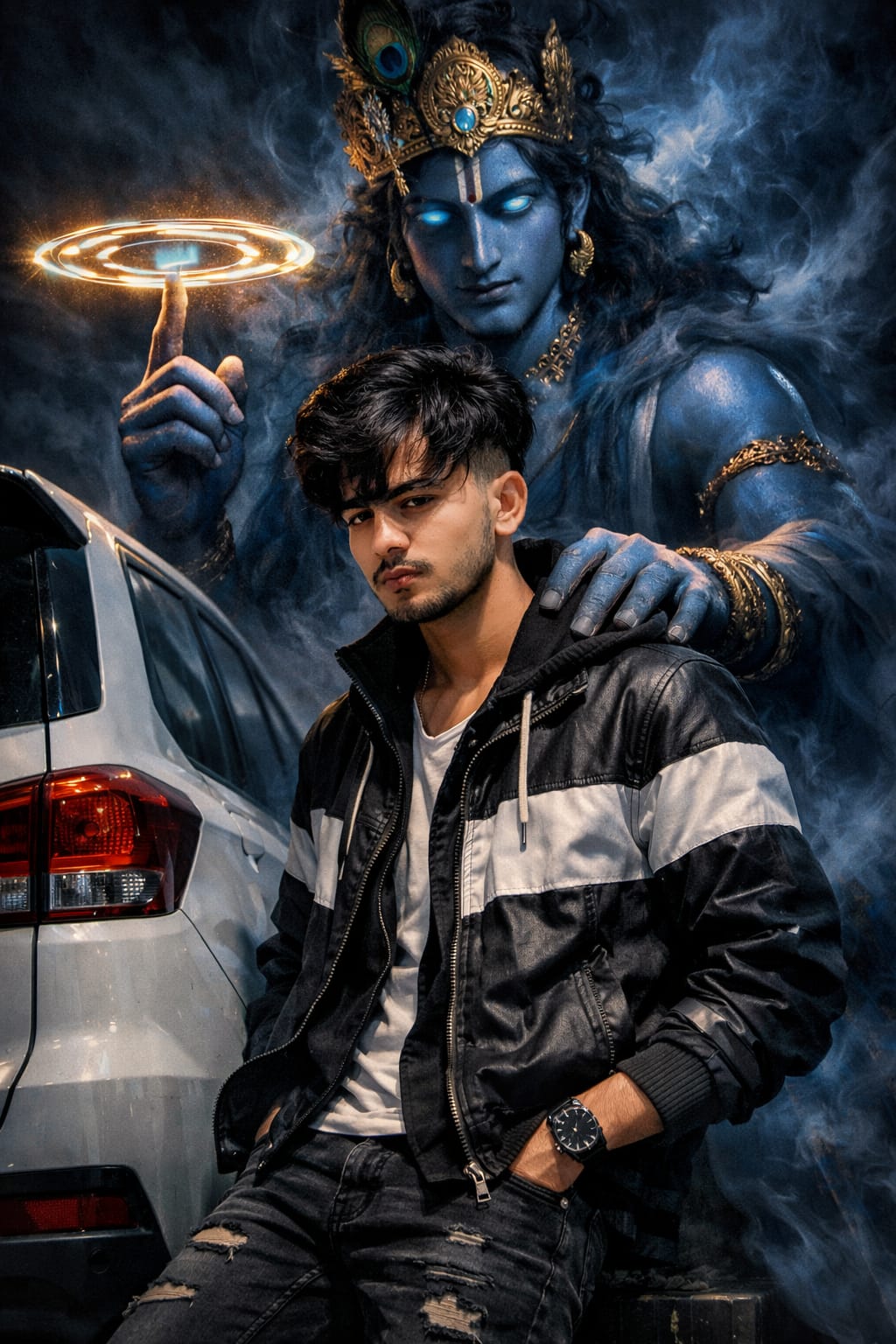 Viral Photo with Shree Krishna Prompt | Krishna Shadow Prompt ChatGPT