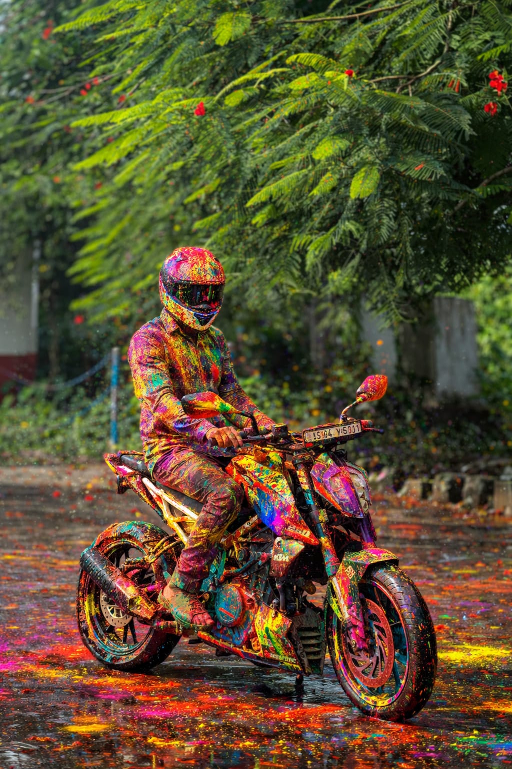 Transform Your Vehicle into Holi Vibe | Car & Bike Holi Edit Prompt
