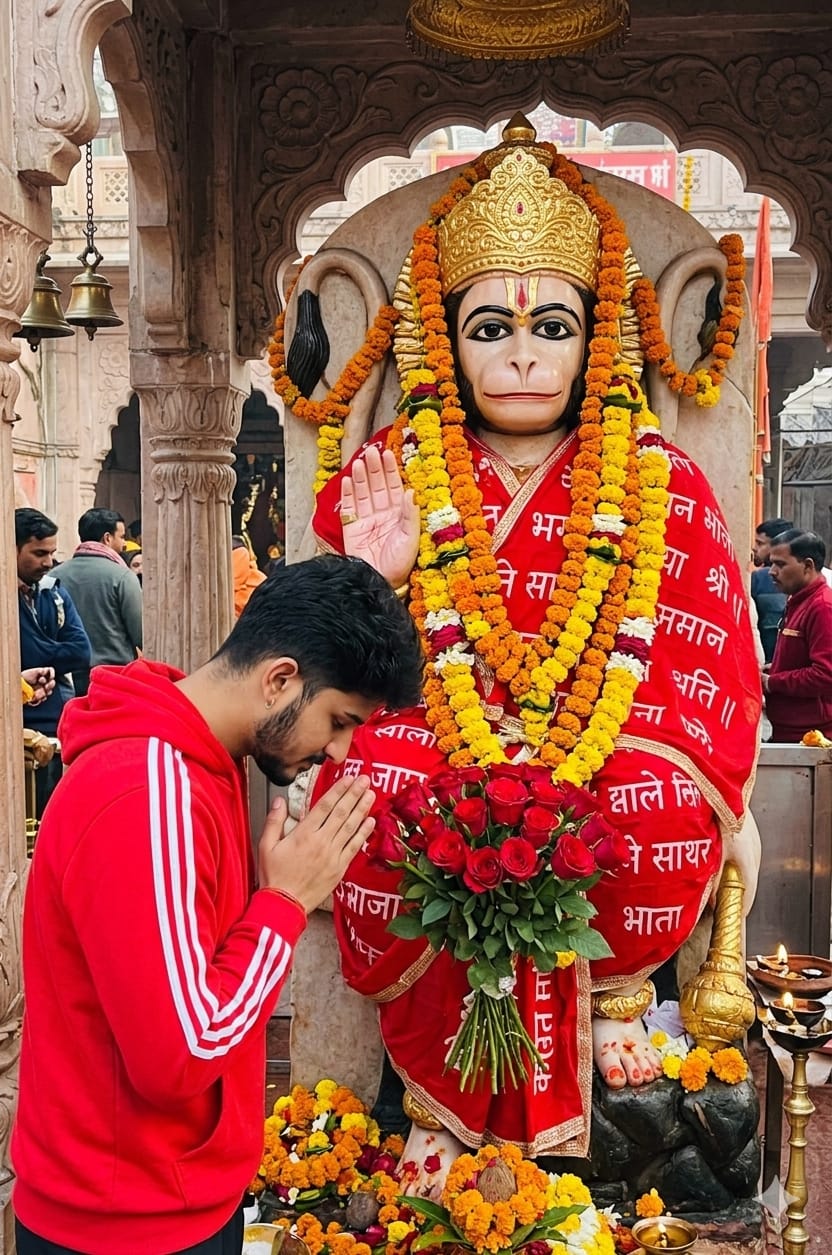 Hanuman jayanti ai photo editing prompts for boys 