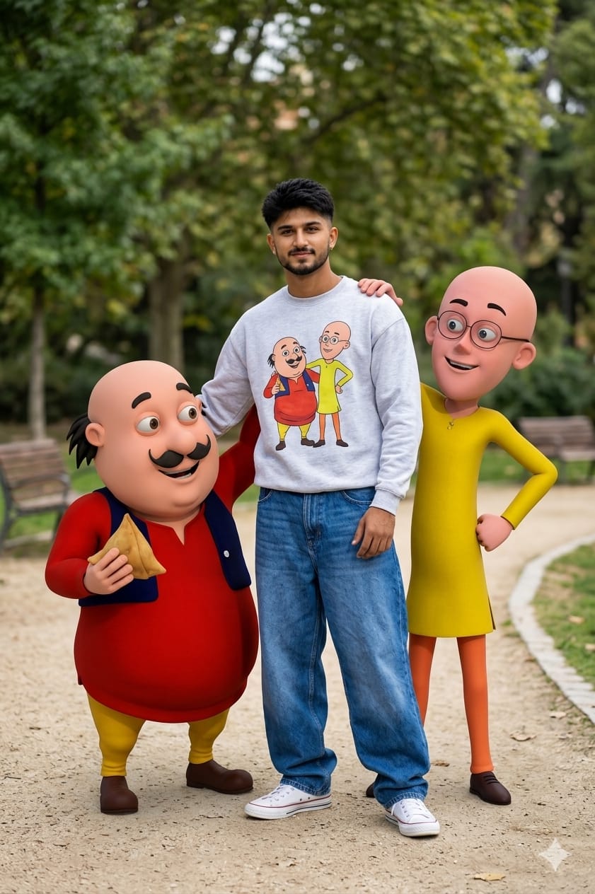 Trending Photo With Motu Patlu, Doraemon Prompts
