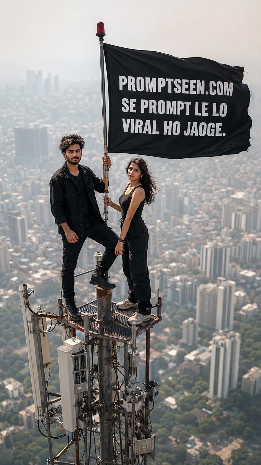 Viral Couple On Tower Photo and Video Editing Prompts