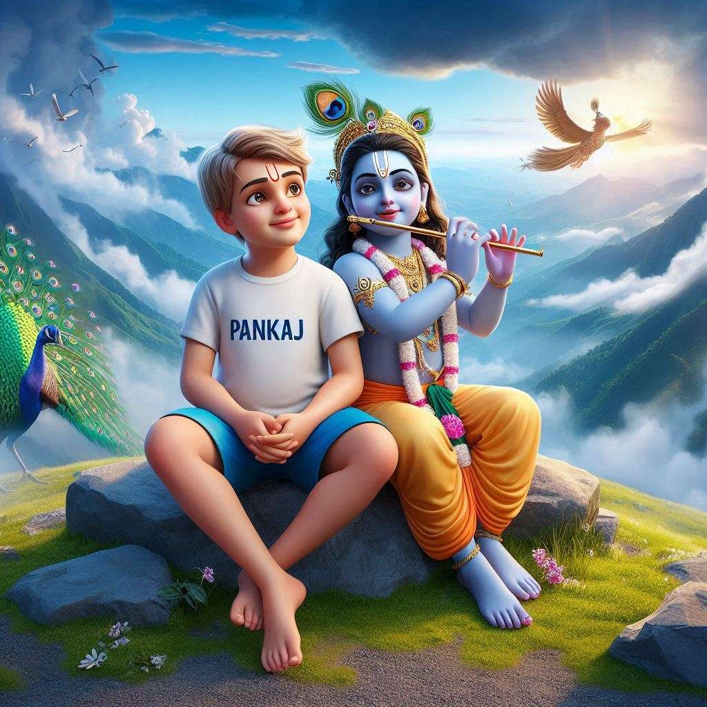 3D Janmsthami Photo Download