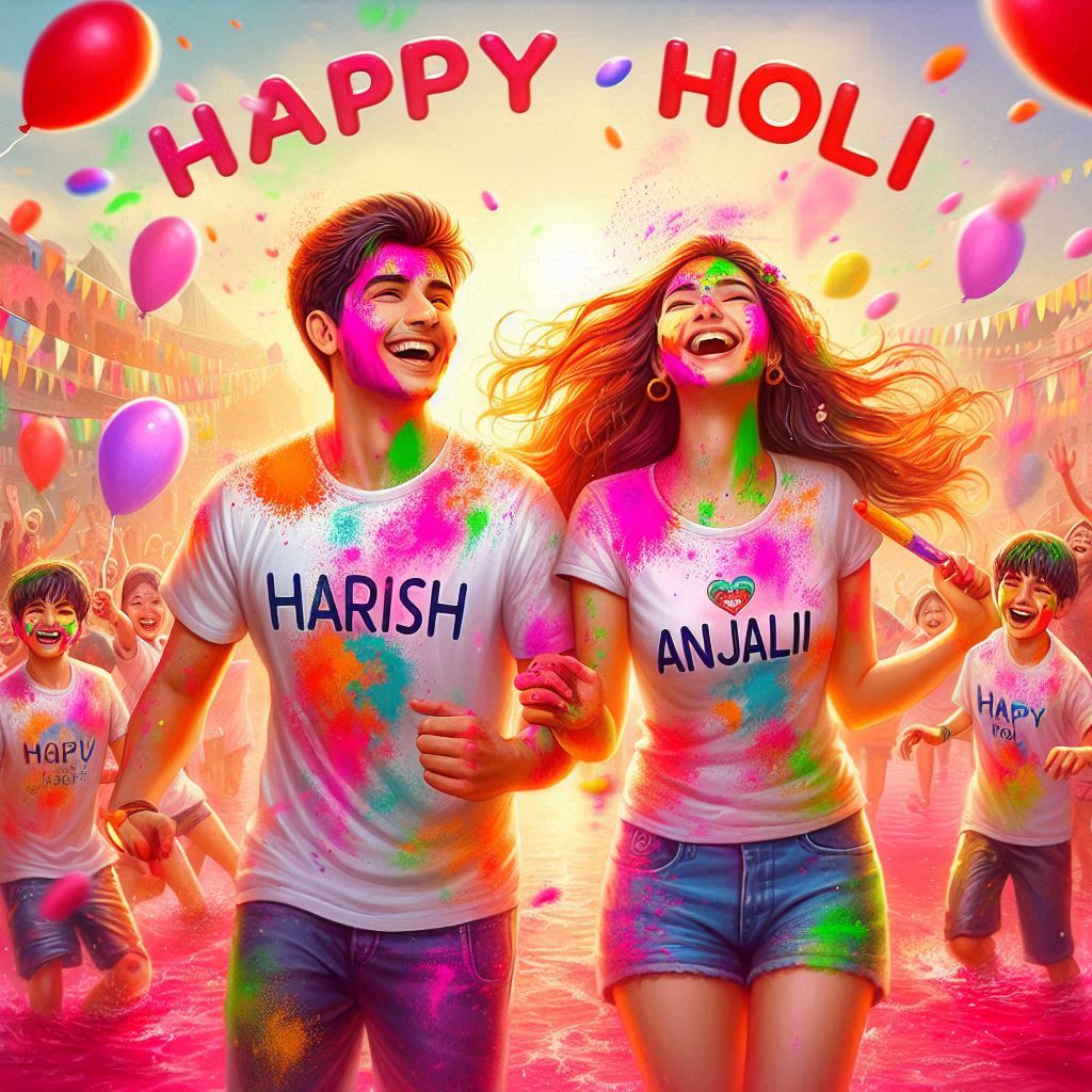Holi image  Editing For Couple