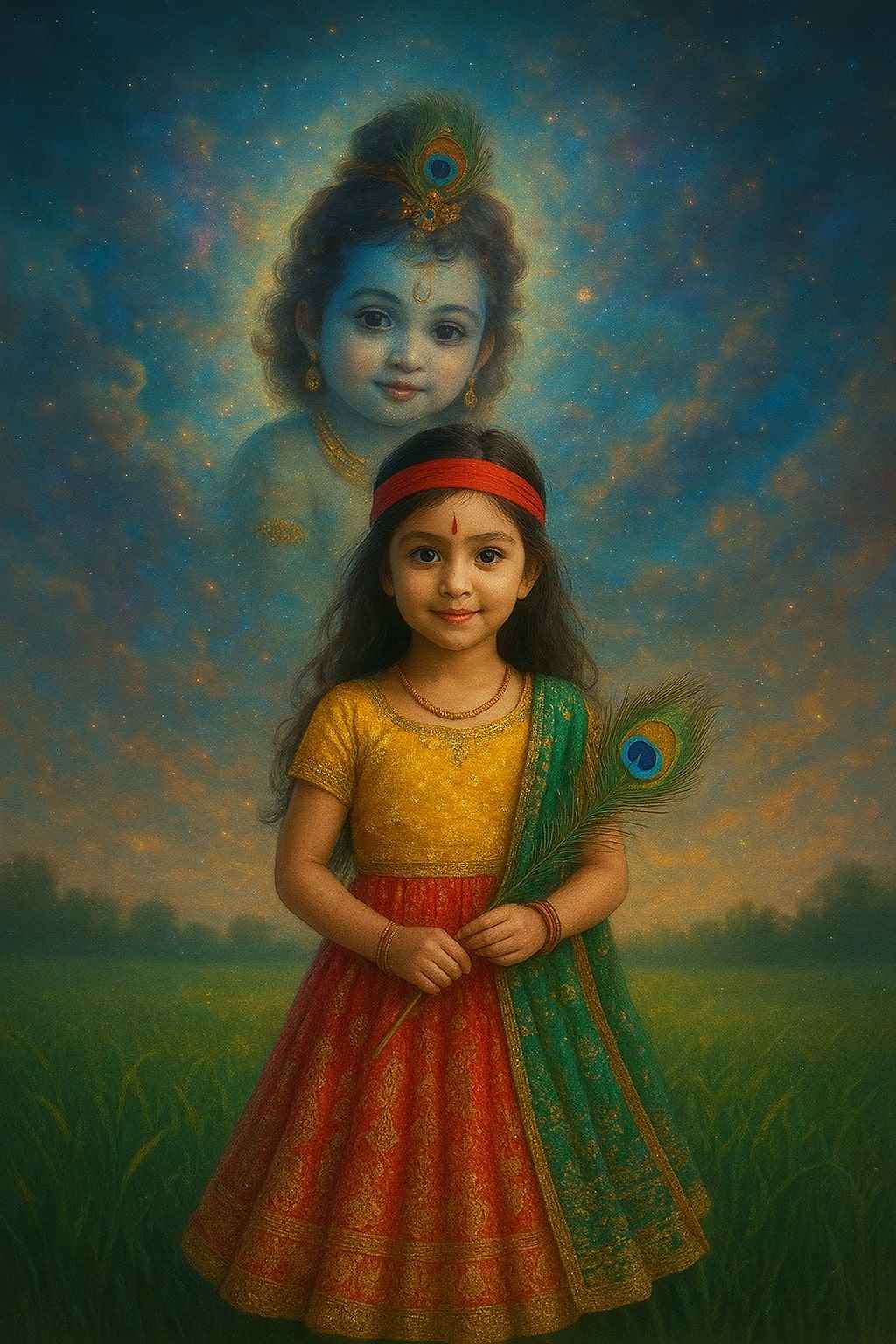 happy janmashtami ai image