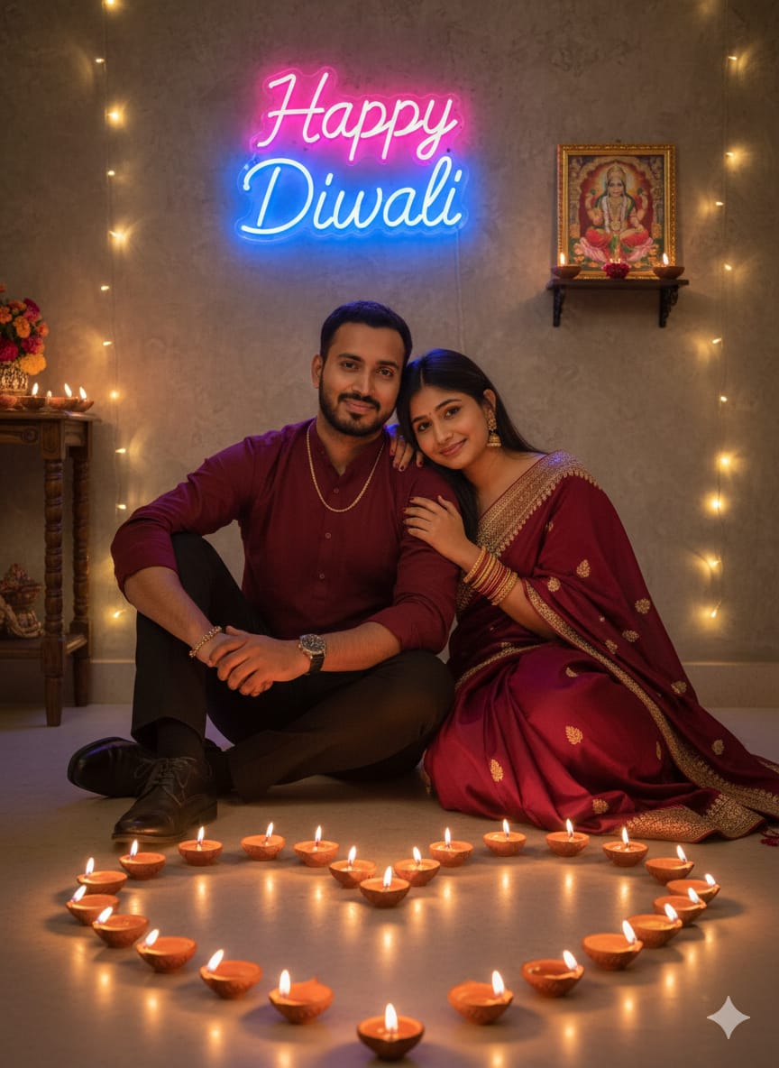 Happy Diwali Gemini Photo Editing Prompts For Couples 2025