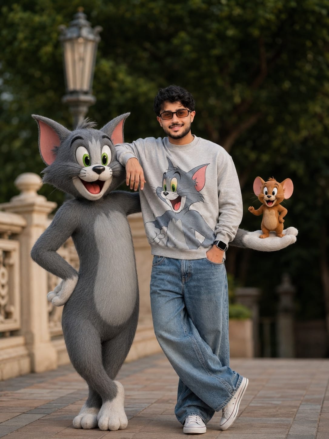 Cartoon Style Tom & Jerry Photo Editing Prompt