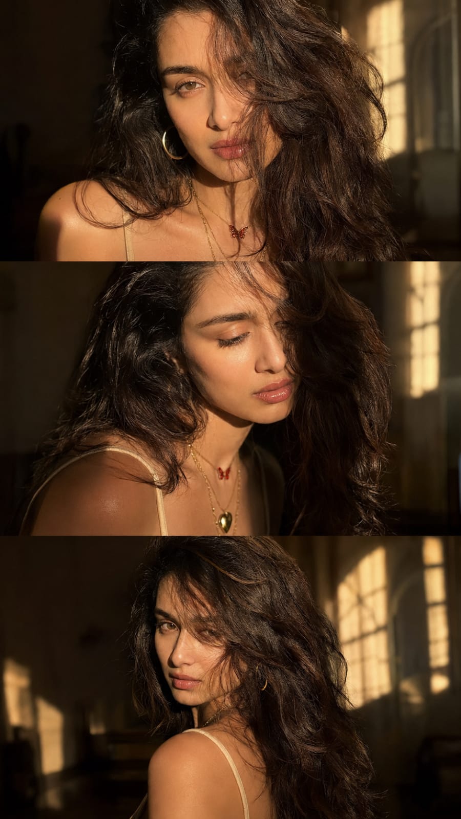 Aesthetic collage warm golden sunlight Photo Editing Prompt