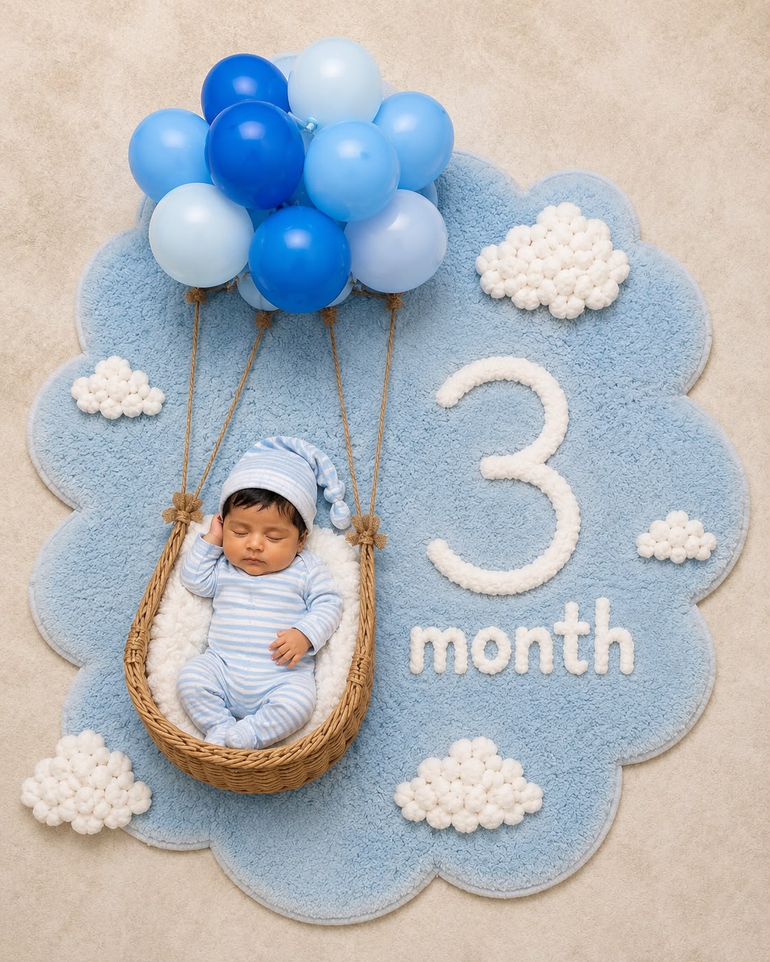 Baby Happy Birthday Wishes Photo Editing Prompt