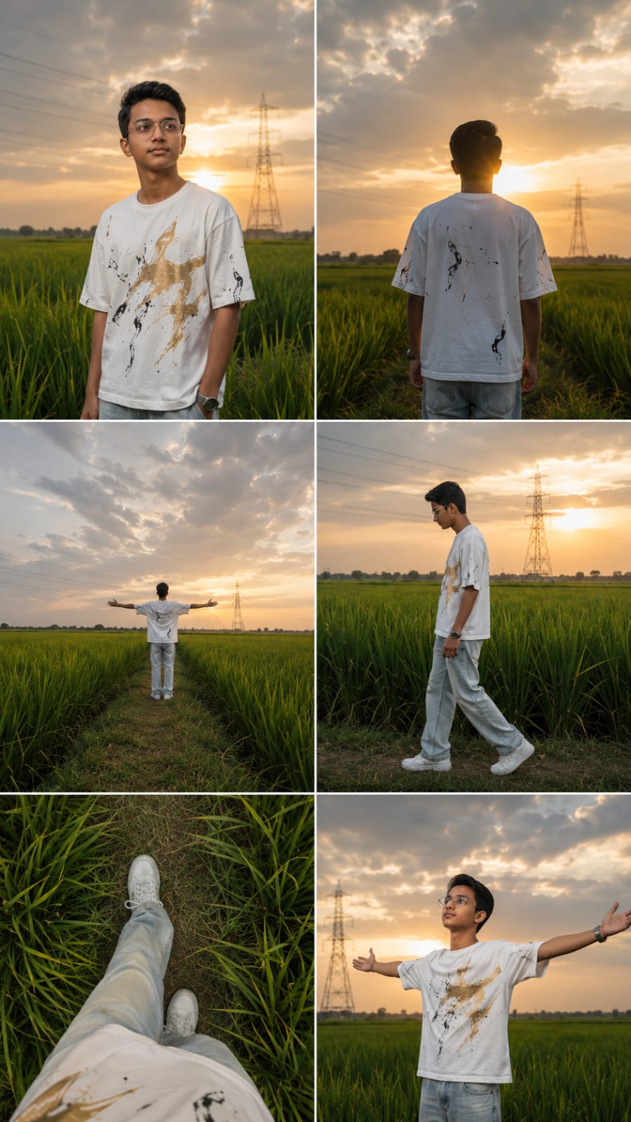 Golden Hour Field Cinematic AI Photo Editing